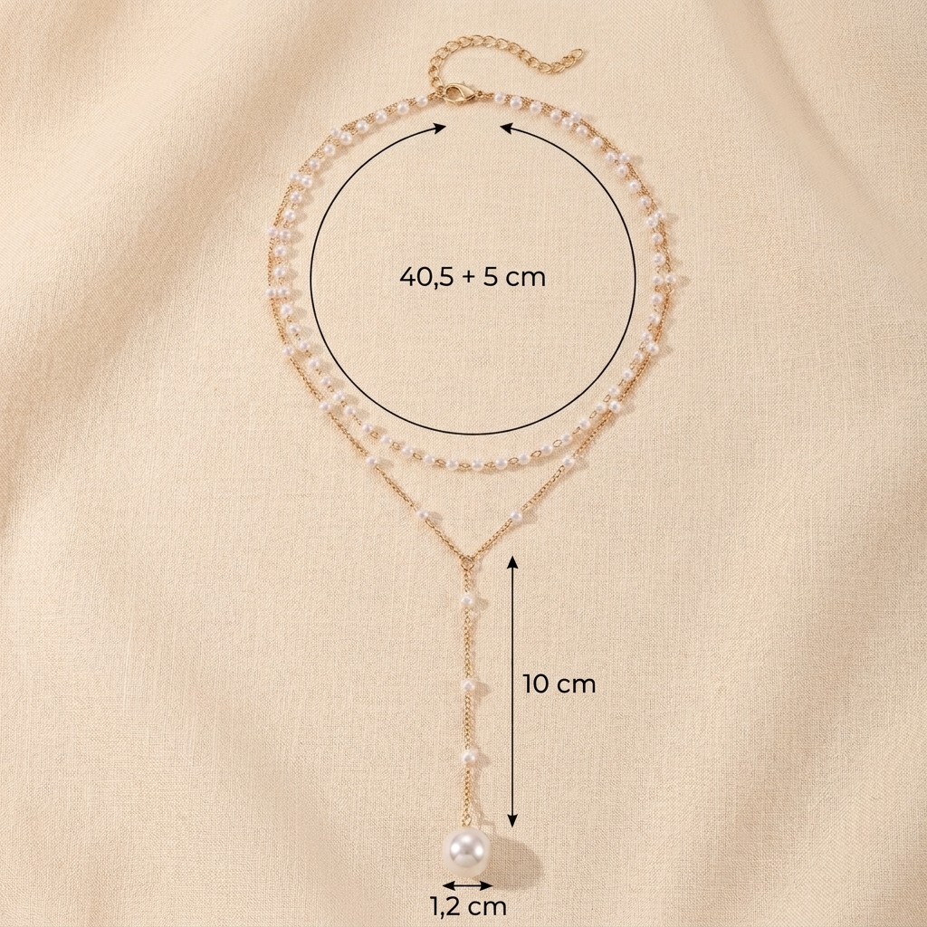 Isa | Dubbele Parel Ketting