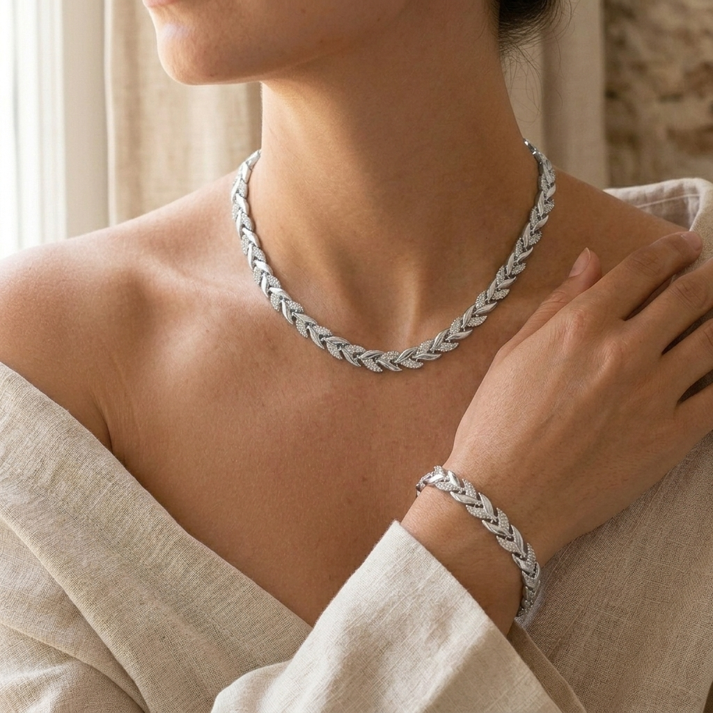 Claudine | Handgemaakte visstaart hanger en armband