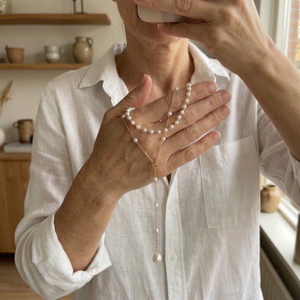 Isa | Dubbele Parel Ketting