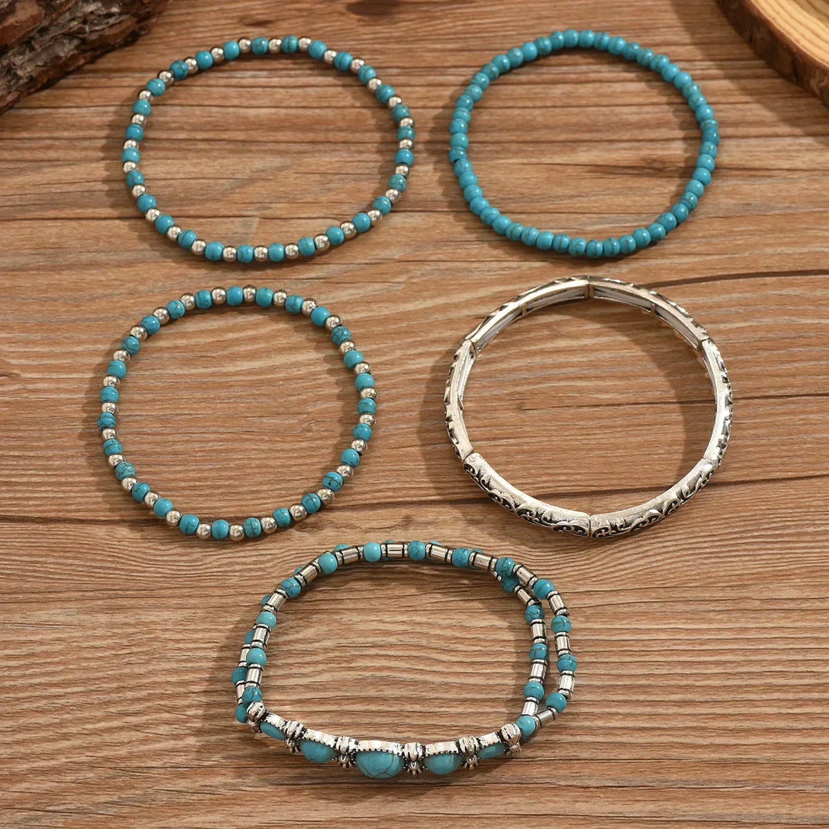 Luna | Turquoise Kralen Armband Set