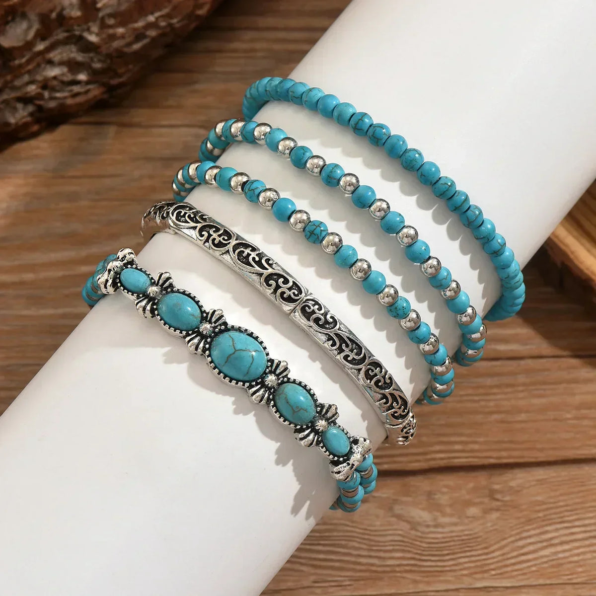 Luna | Turquoise Kralen Armband Set