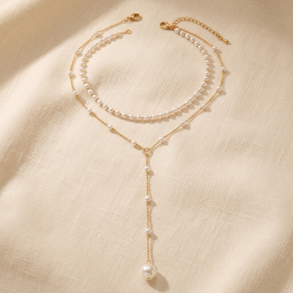 Isa | Dubbele Parel Ketting