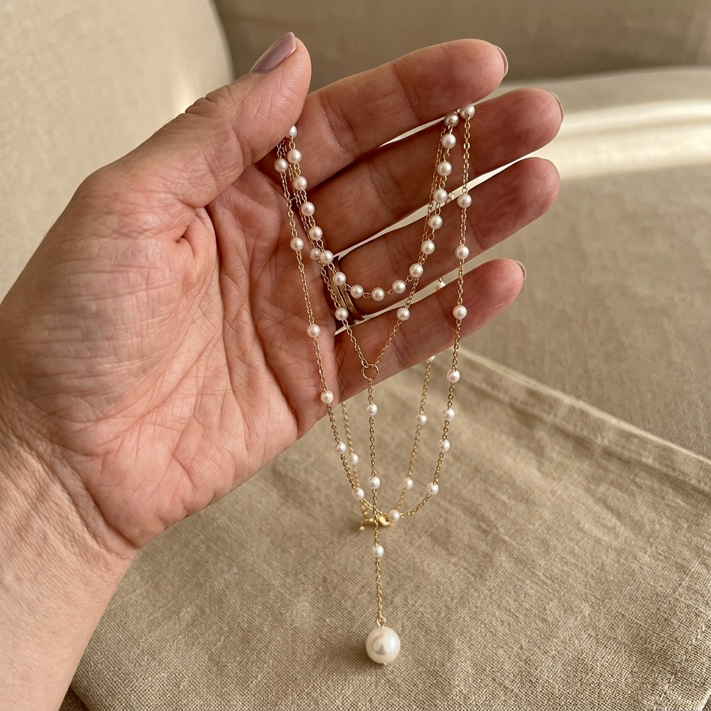 Isa | Dubbele Parel Ketting