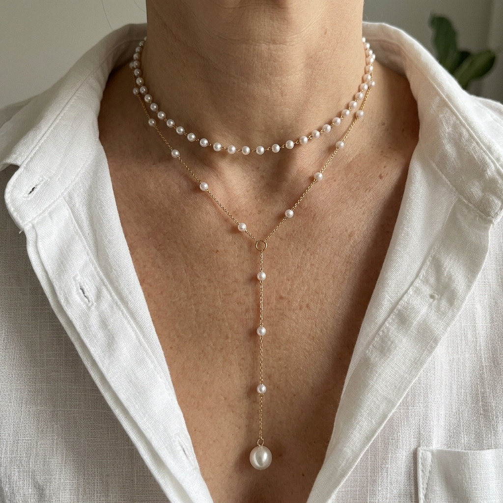 Isa | Dubbele Parel Ketting